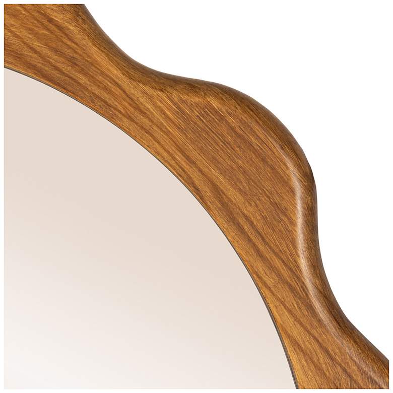 Image 6 Arched Wall Mirror with Scalloped Wood Frame more views