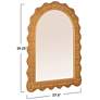 3_Arched Wall Mirror with Scalloped Woven Rattan Frame more views
