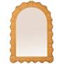 7_Arched Wall Mirror with Scalloped Woven Rattan Frame more views