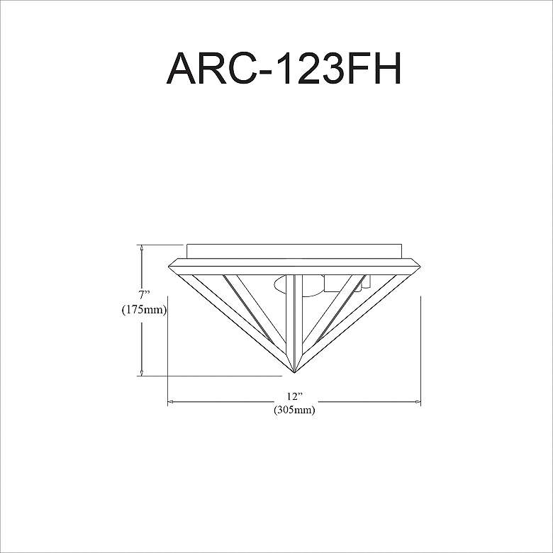 Image 4 Archello 12" Wide 3 Light Matte Black Flush Mount more views