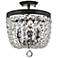 Archer 11 1/2" Wide Bronze Hand-Cut Crystal Ceiling Light