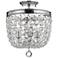 Archer 11 1/2" Wide Chrome Spectra Crystal Ceiling Light