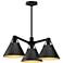 Archer 25 1/8" Wide Matte Black 3-Light Chandelier
