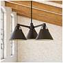 4_Archer 25 1/8" Wide Matte Black 3-Light Chandelier more views