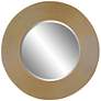 Archer Metallic Gold Leaf 35 1/2" Round Wall Mirror