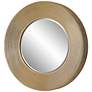 Archer Metallic Gold Leaf 35 1/2" Round Wall Mirror
