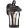 Arches 15"H Bronze Seedy Glass Lantern Outdoor Wall Light