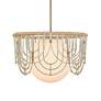 2_Arches 20" Wide Warm White and Natural Rattan Pendant Light