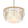 5_Arches 20" Wide Warm White and Natural Rattan Pendant Light more views