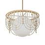 6_Arches 20" Wide Warm White and Natural Rattan Pendant Light more views