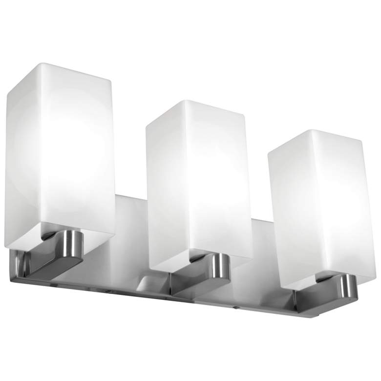 Image 1 Archi 18 inch Wide Brushed Steel 3-Light Bath Light