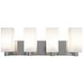 Archi - 25" E26 LED Wall/Vanity - Brushed Steel Finish, Opal Glass Dif