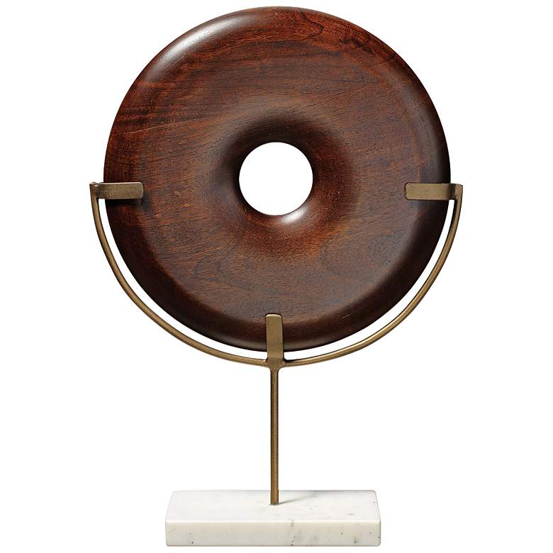 Image 1 Archie 15 1/2" High Dark Wood Modern Sculpture