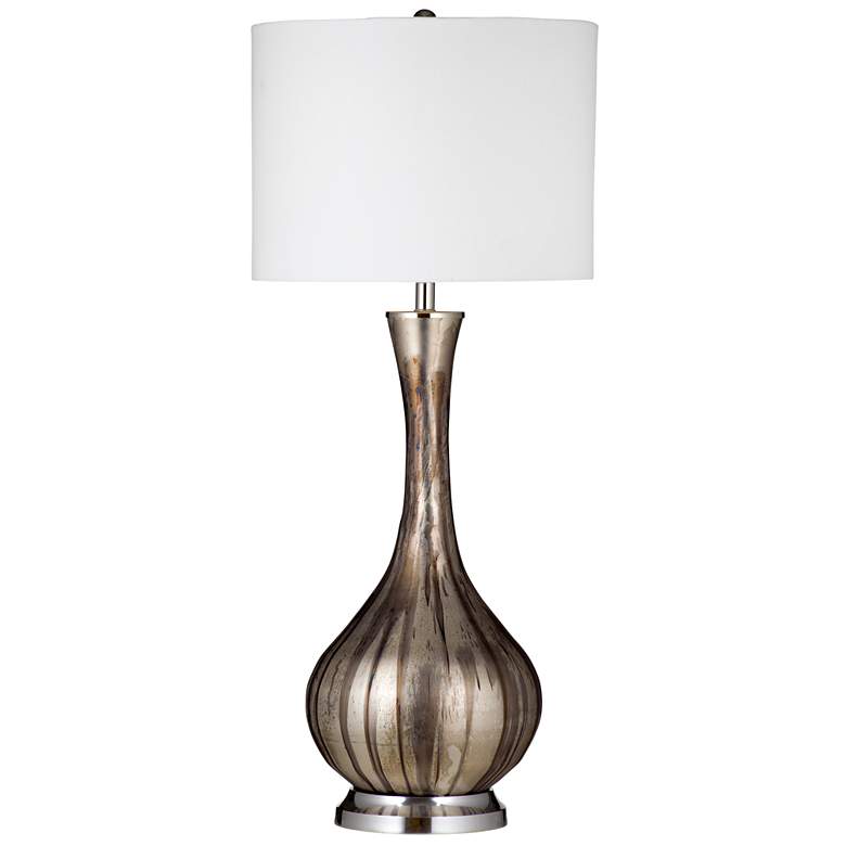 Image 1 Archimedes 35 inch High Contemporary Silver Gourd Vase Table Lamp