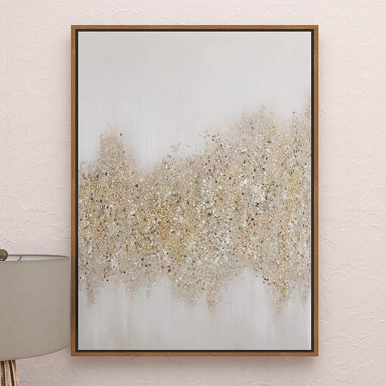 Image 2 Archipelago 39 1/2 inch High Gold Canvas Wall Art