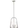 1_Archis 12" Wide Brushed Nickel 3-Light Bell Mini Pendant