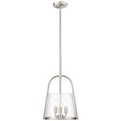 Archis 12" Wide Brushed Nickel 3-Light Bell Mini Pendant