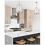 2_Archis 12" Wide Brushed Nickel 3-Light Bell Mini Pendant more views