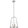 7_Archis 12" Wide Brushed Nickel 3-Light Bell Mini Pendant more views