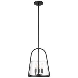 Archis 12" Wide Matte Black 3-Light Mini Pendant