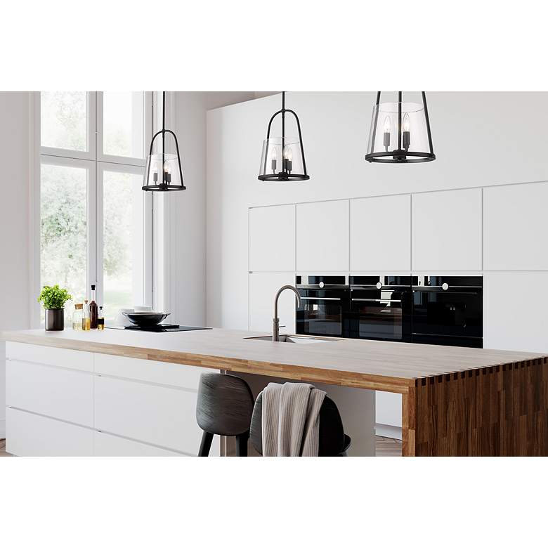 Image 2 Archis 12" Wide Matte Black 3-Light Mini Pendant more views