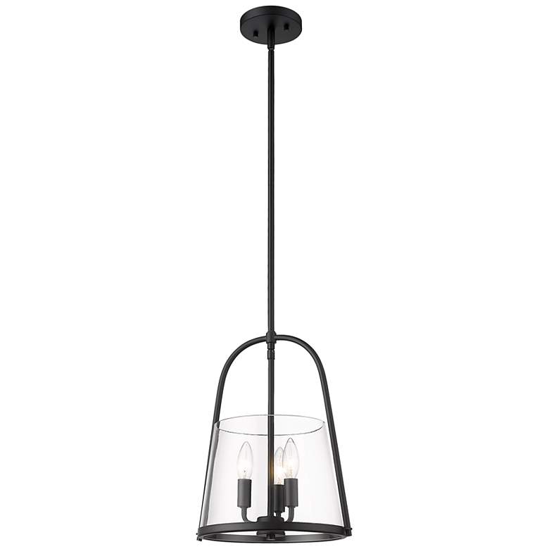 Image 5 Archis 12" Wide Matte Black 3-Light Mini Pendant more views