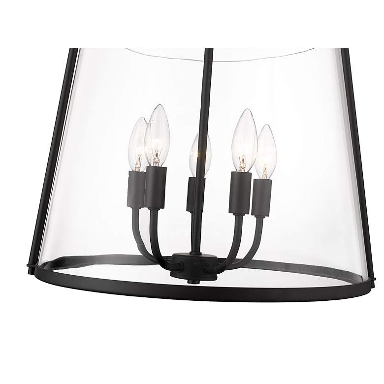 Image 7 Archis 18" Wide Matte Black 5-Light Pendant more views
