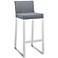 Architect 30" Gray Faux Leather Barstool