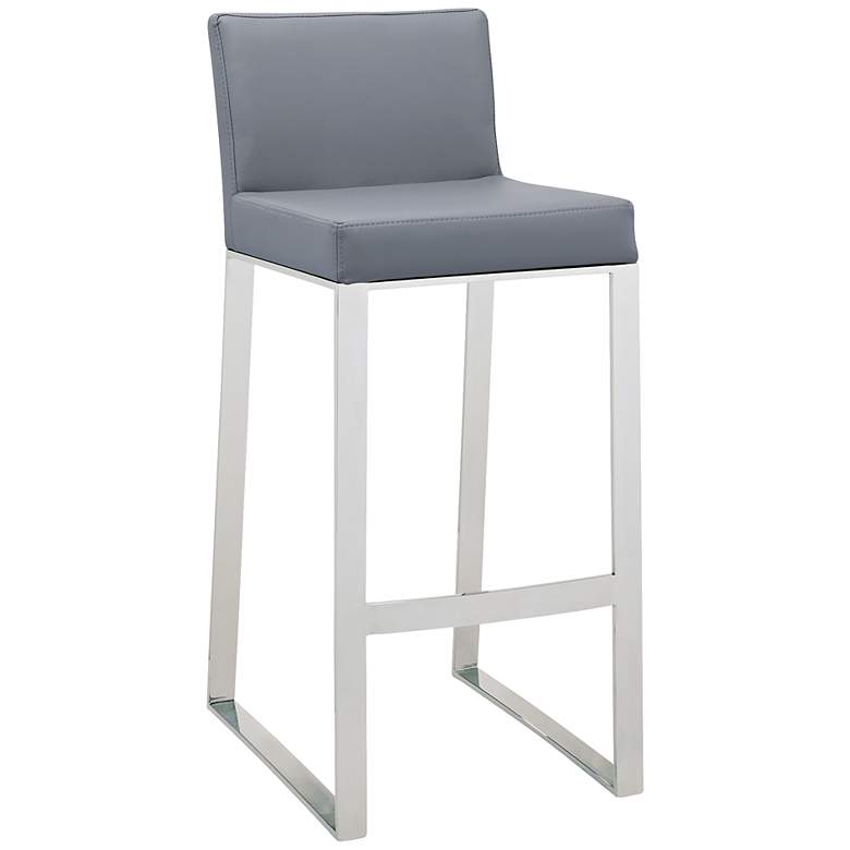 Image 1 Architect 30 inch Gray Faux Leather Barstool