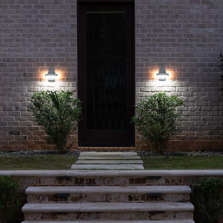 Image 4 Architectural 5 inch High Black LED Outdoor Wall Lights Set of 2 more views