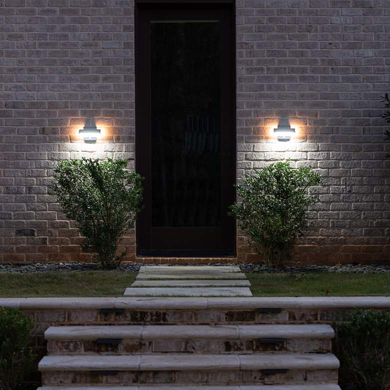 Image 4 Architectural 5" High Black LED Outdoor Wall Lights Set of 2 more views