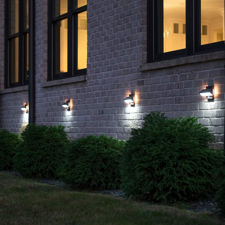 Image 5 Architectural 5 inch High Black LED Outdoor Wall Lights Set of 2 more views