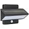 Architectural 5" High Black Solar LED Outdoor Wall Light