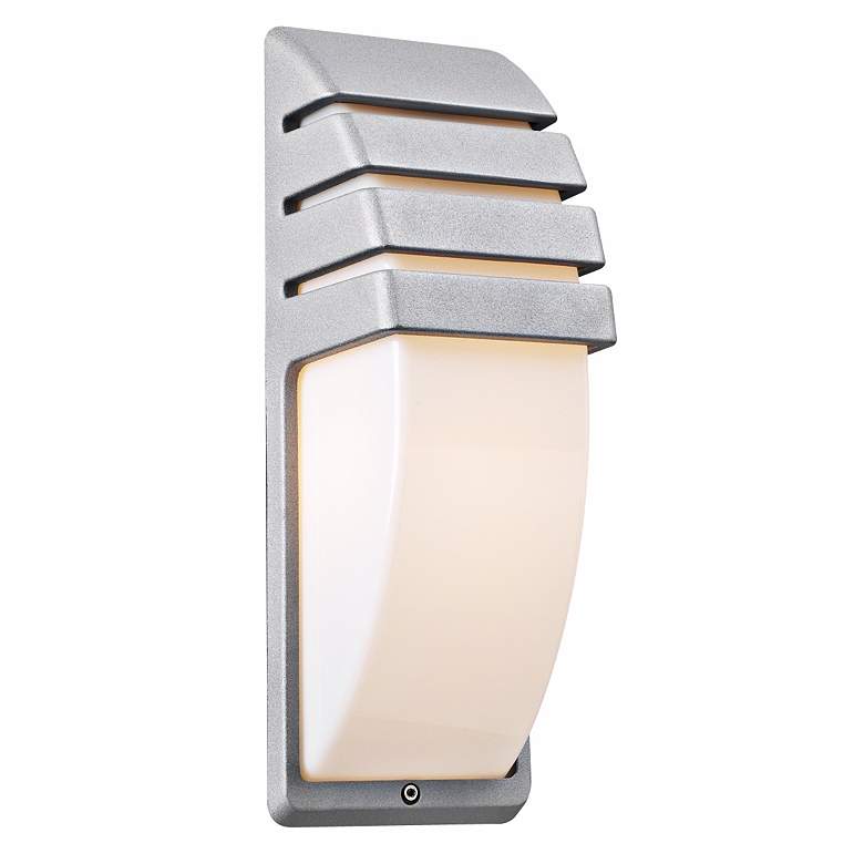 Image 1 Architectural Silver 13 3/4 inch High Outdoor Wall Light