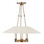 3_Archive 25" Wide Patina Brass 3-Light Chandelier more views