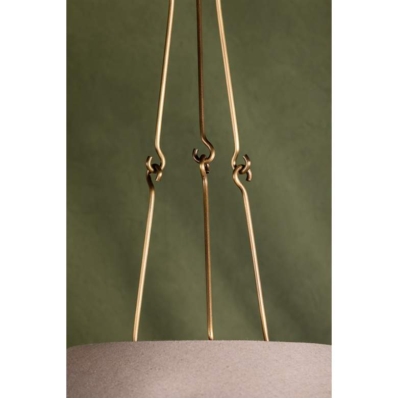 Image 5 Archive 25" Wide Patina Brass 3-Light Chandelier more views