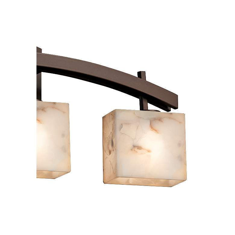Image 2 Archway 25 1/2" Wide Bronze Bath Light with Rectangular Shades more views