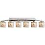 Archway 55 1/2"W Brushed Nickel 6-Light Vanity Bath Light