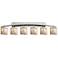 Archway 55 1/2"W Brushed Nickel 6-Light Vanity Bath Light