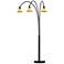 Archway Amber Lines 3-Light Tiffany Arc Floor Lamp