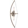 Arco 27"H Faux Wood and Brushed Nickel 2-Light Wall Sconce
