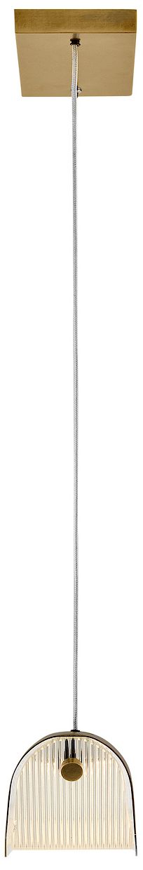 Arco 46" Wide Heritage Brass LED Linear Chandelier