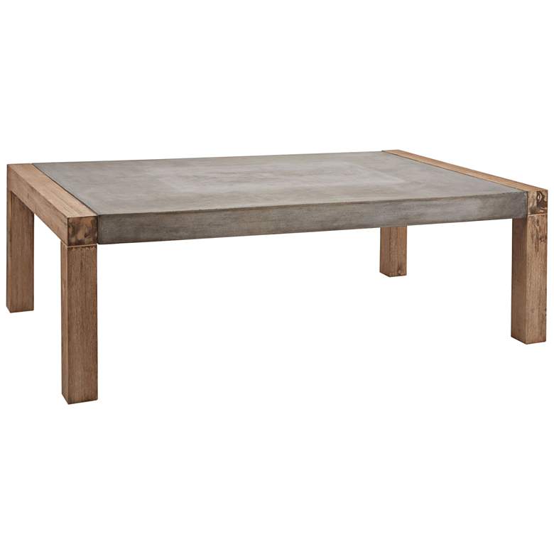 Image 1 Arctic Atlantic 53 inch Wide Wood and Concrete Coffee Table