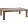 Arctic Atlantic 53" Wide Wood and Concrete Coffee Table