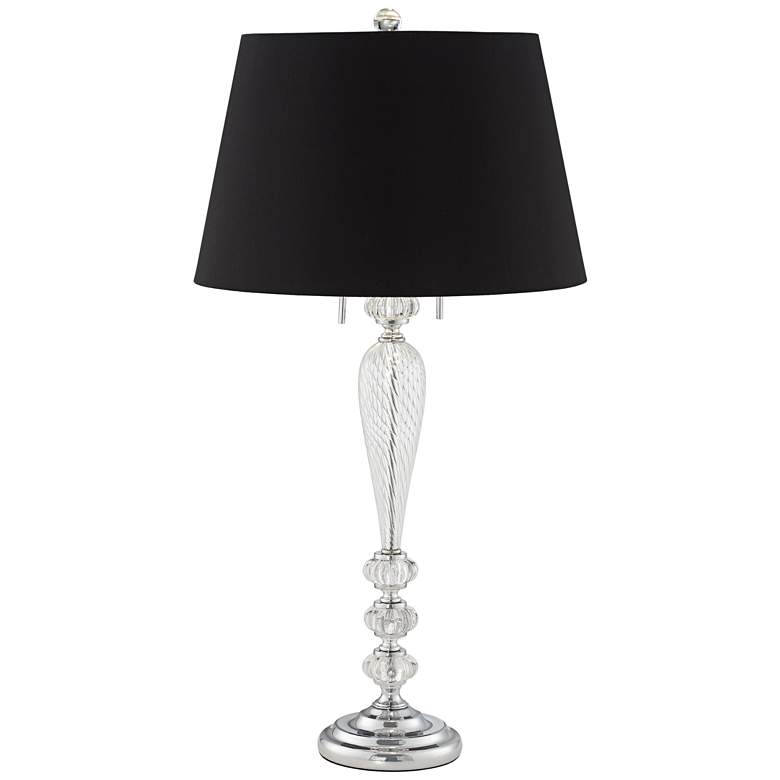Image 1 Arctic Palace Chrome 2-light Clear Glass Table Lamp