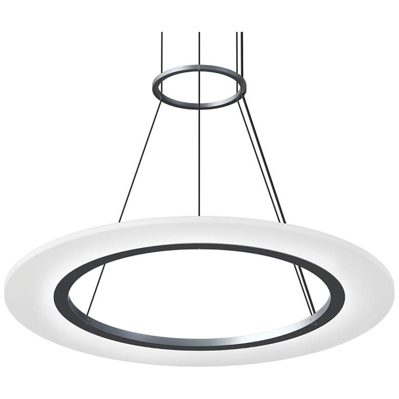 Image 1 Arctic Rings 24" Single LED Ring Pendant w/ 20' Cord/Cable - Satin