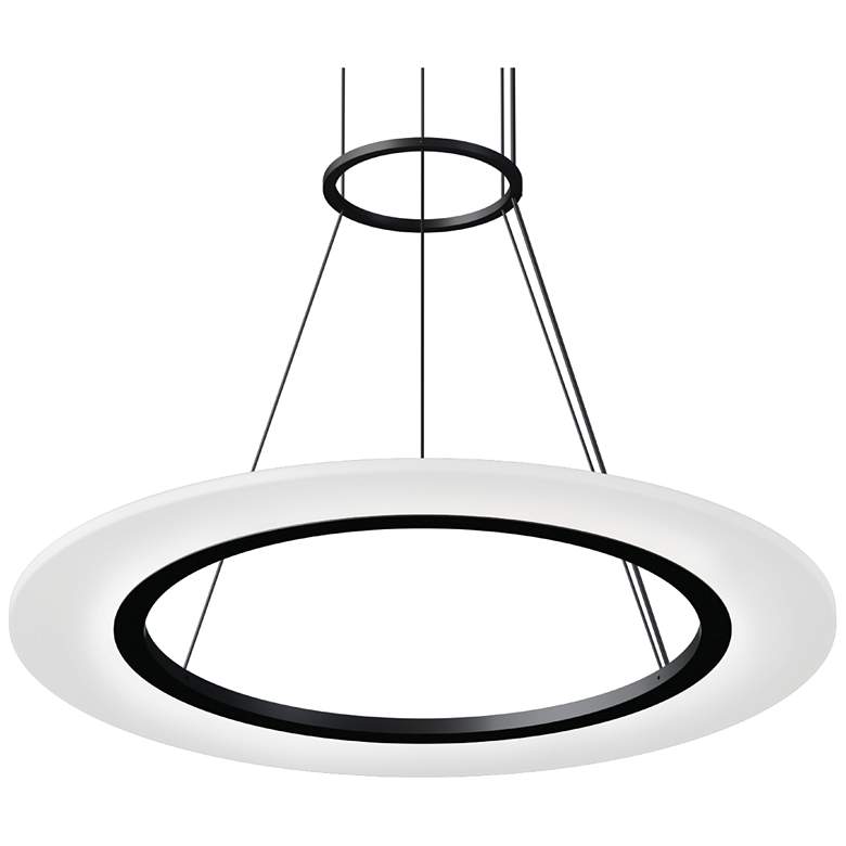 Image 1 Arctic Rings 24" Single LED Ring Pendant w/ 20' Cord/Cable - Satin