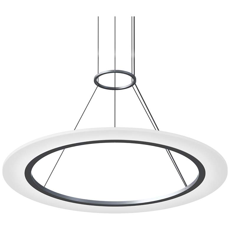 Image 1 Arctic Rings 30" Single LED Ring Pendant w/ 20' Cord/Cable - Satin