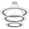 Arctic Rings Large Triple Ring Pendant w/ 20' Cord - Satin Black