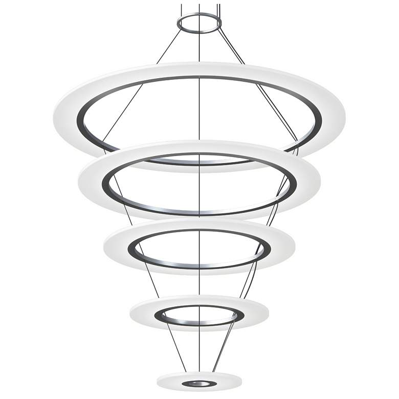 Image 1 Arctic Rings Ring Pendant w/ 20' Cord - Bright Satin Aluminum